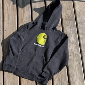 14/16 Carhartt Black and Yellow Sweatshirt for Effortless Style